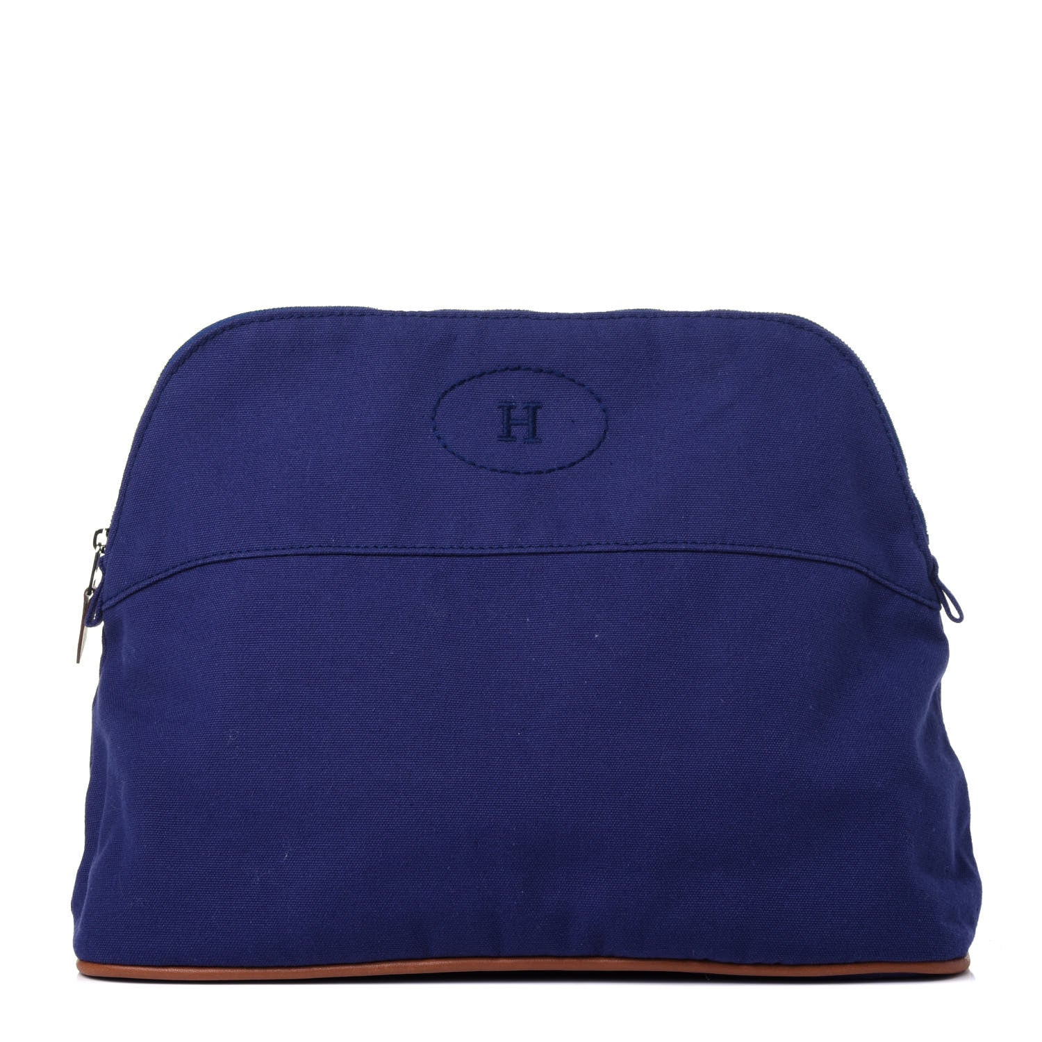 Hermes Cotton Canvas Bolide Travel Cosmetic Pouch 1 of 10