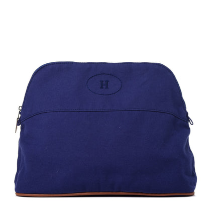 Hermes Cotton Canvas Bolide Travel Cosmetic Pouch 1 of 10