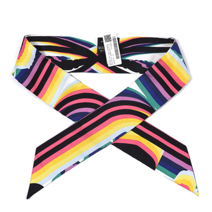 Hermes Silk Brides De Gala Shadow Twilly Black Jaune Multicolor 1 of 5
