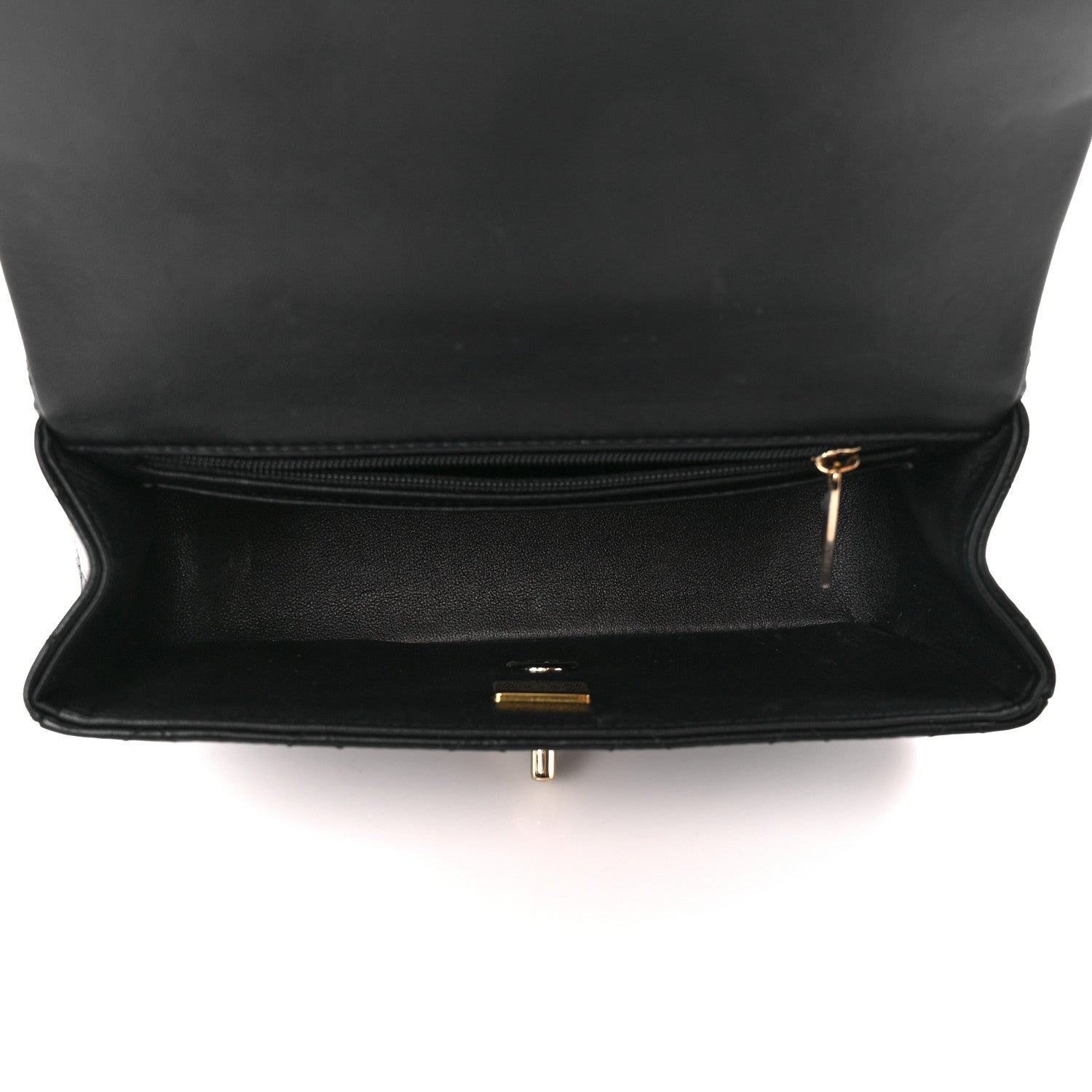 Chanel Lambskin Quilted Mini Top Handle Rectangular Flap Black 5 of 11