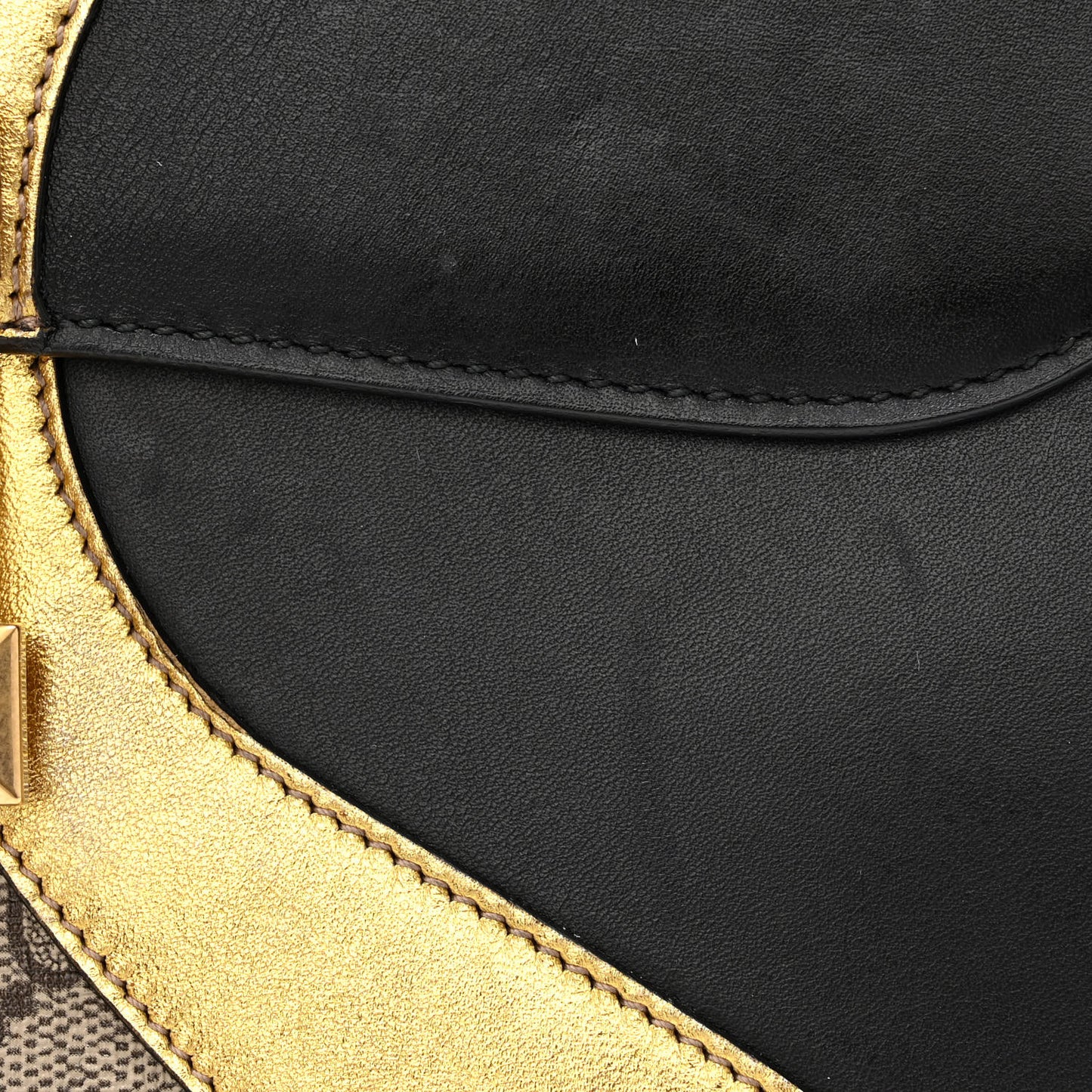 Nappa GG Supreme Monogram Medium Osiride Top Handle Bag Black Oro Vecchio Beige Ebony
