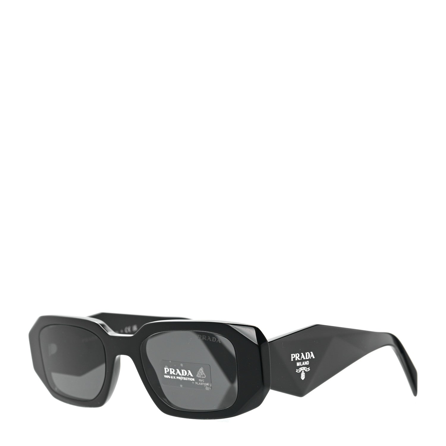 Prada Acetate Symbole Sunglasses SPR 17W Black 1 of 6