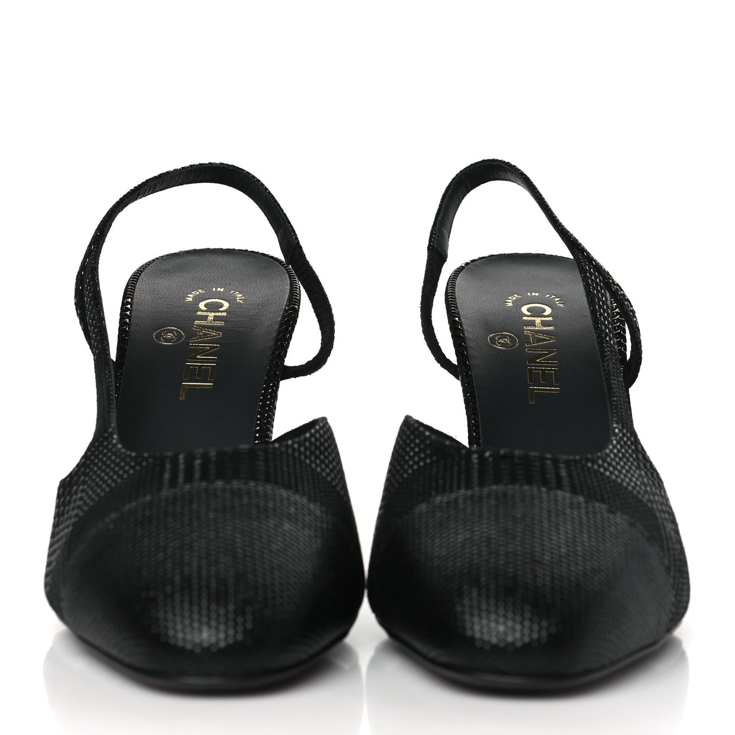 Chanel Strass Cap Toe CC Slingback Pumps 41 Black 1507291 Chanel Strass Cap Toe CC Slingback Pumps 41 Black 1507291