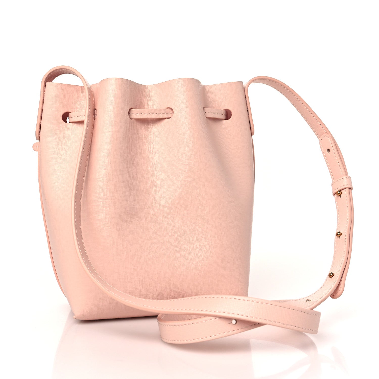 Mansur Gavriel Saffiano Mini Mini Bucket Bag Dahlia 3 of 10