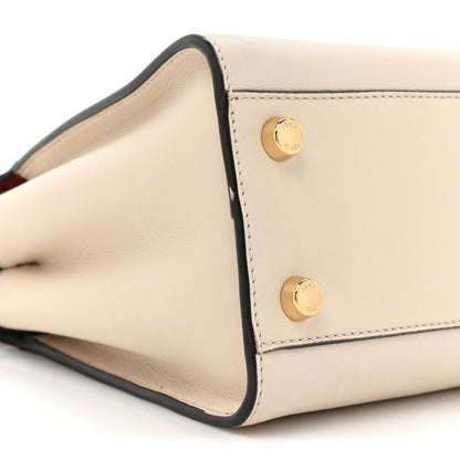 Fendi Vitello Tahiti Burro Bi-Color Medium Peekaboo Iconic Essentially Satchel Camelia Fragola Dark Blue 9 of 14