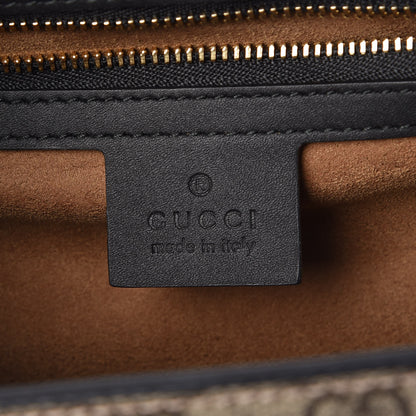 Gucci GG Supreme Monogram Calfskin Medium Padlock Shoulder Bag Beige Black Cuir 6 of 9