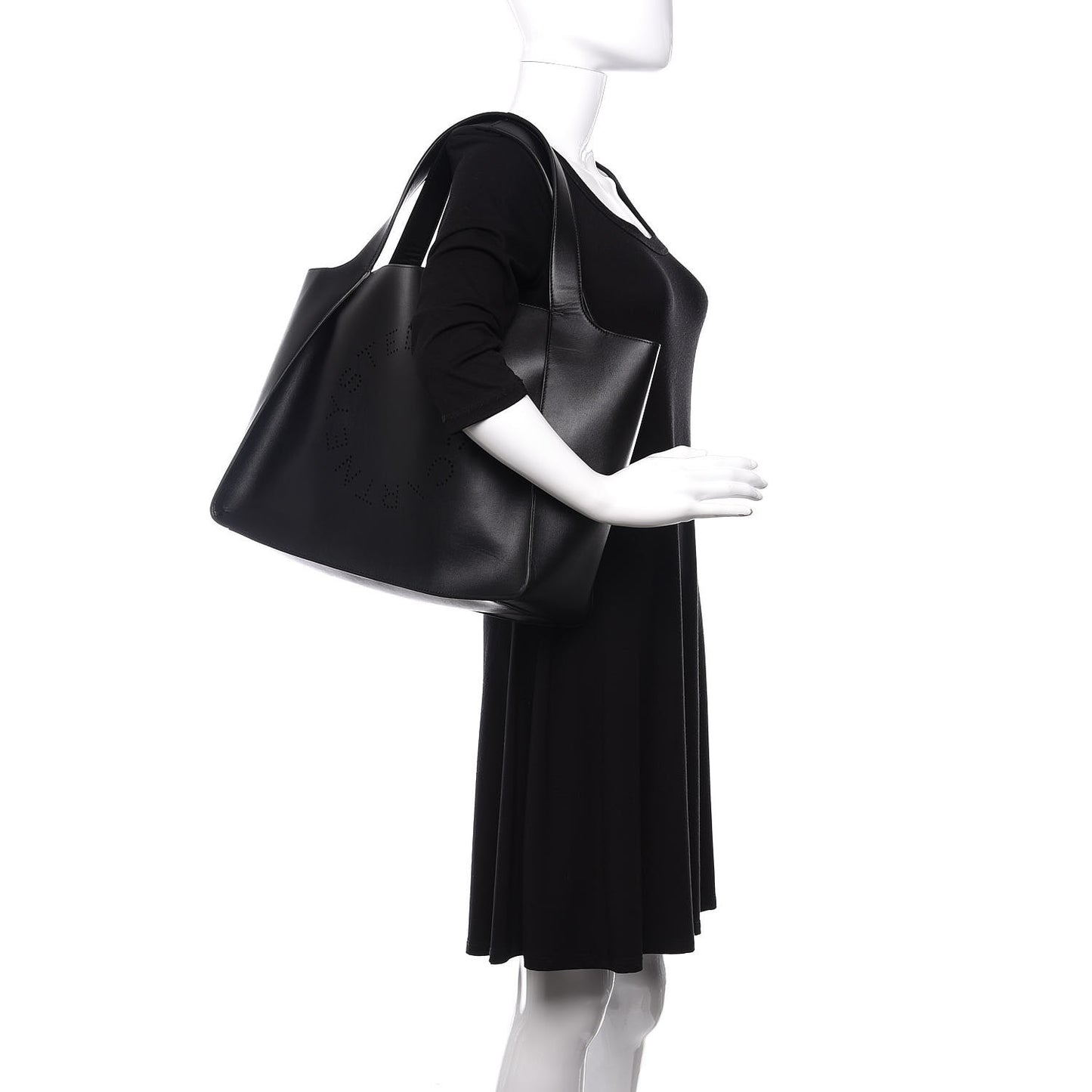 Eco Alter Nappa East West Perforated Tote Black