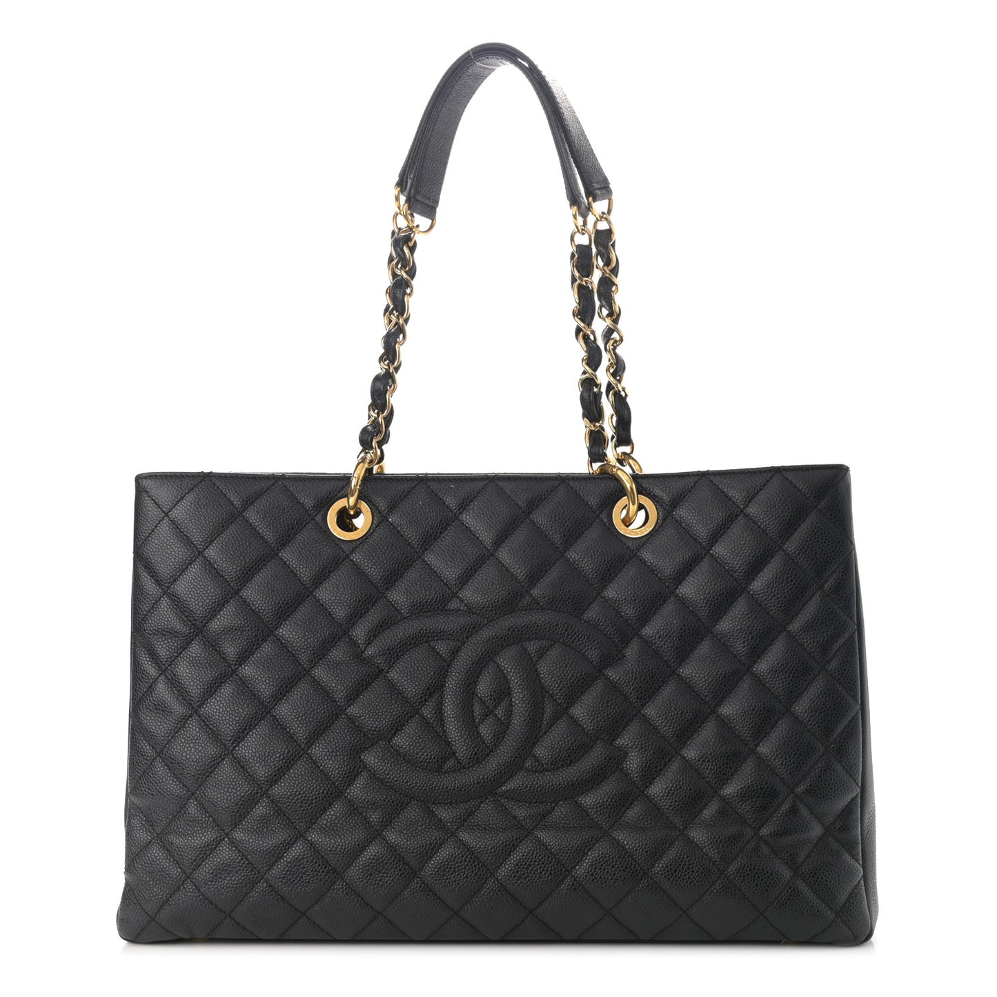 Caviar Quilted XL Grand Shopping Tote GST Black
