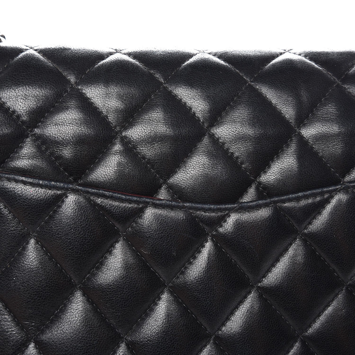Chanel Lambskin Quilted Medium Double Flap Black 12 of 21