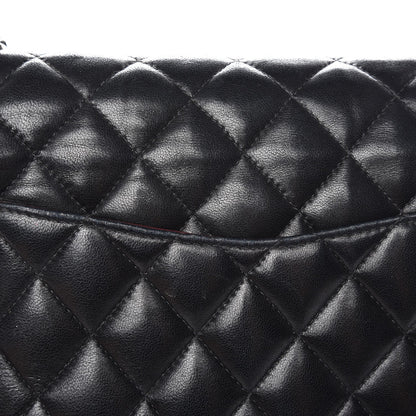 Chanel Lambskin Quilted Medium Double Flap Black 12 of 21