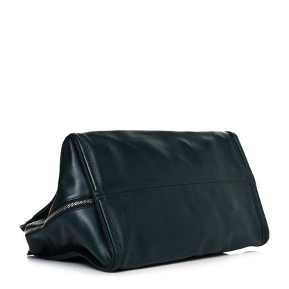 Alexander McQueen Pebbled Calfskin Large Skull Padlock Zip Around Tote Dark Green 4 of 28