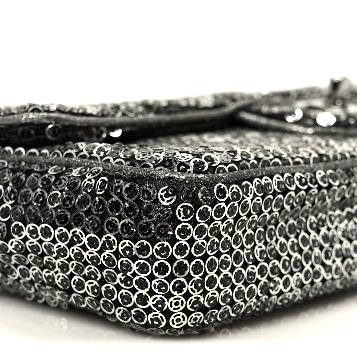 Chanel Sequin East West Flap Dark Silver 10 of 11
