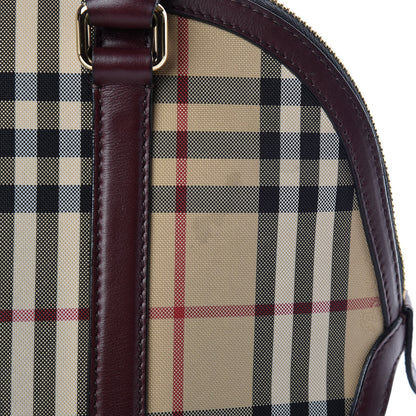 Burberry Horseferry Check Small Orchard Bowling Bag Honey Deep Claret 11 of 13