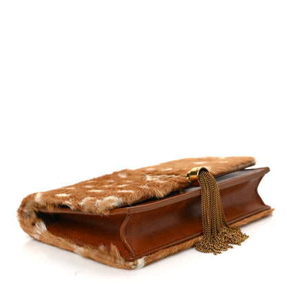 Saint Laurent Pony Hair Calfskin Small Classic Monogram Kate Satchel Fawn 4 of 8