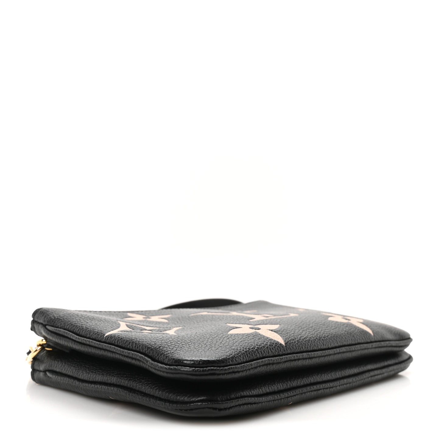 Empreinte Monogram Giant Double Zip Pochette Black Cream