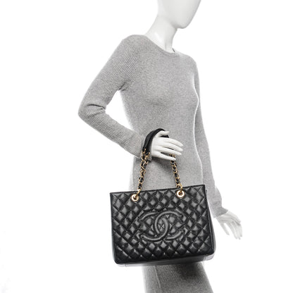 Chanel Caviar Quilted Grand Shopping Tote GST Black 2 of 7