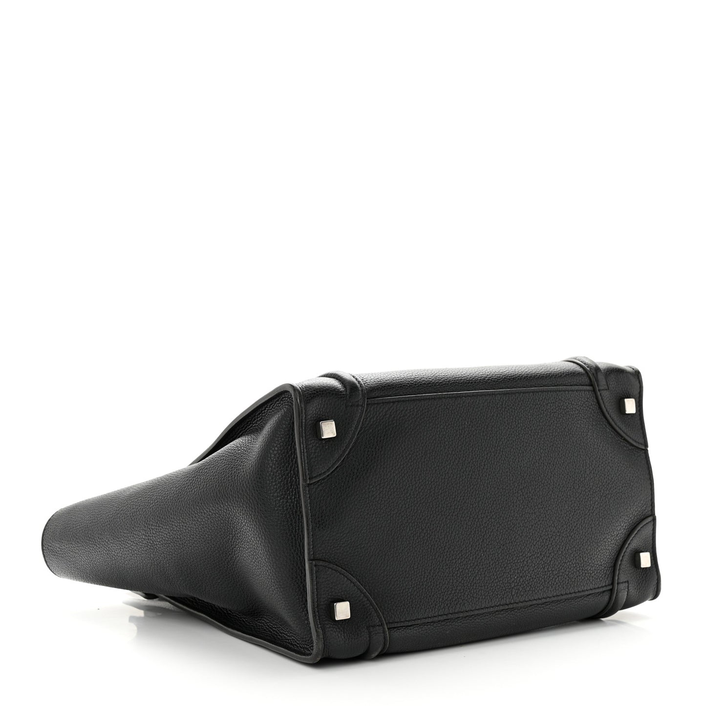 Drummed Calfskin Mini Luggage Black