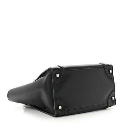 Celine Drummed Calfskin Mini Luggage Black 4 of 12