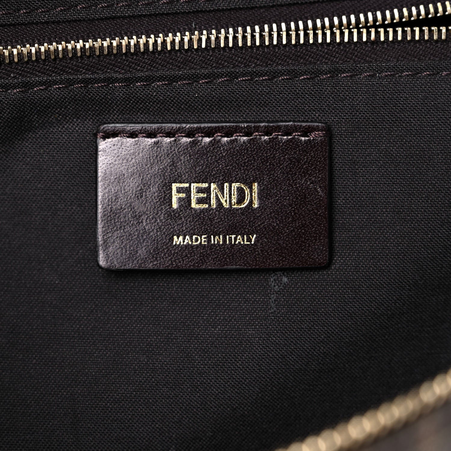 Fendi X FILA Glazed Fabric Vitello Century FF 1974 Mania Belt Bag Mogano Panna Blueberry 6 of 14