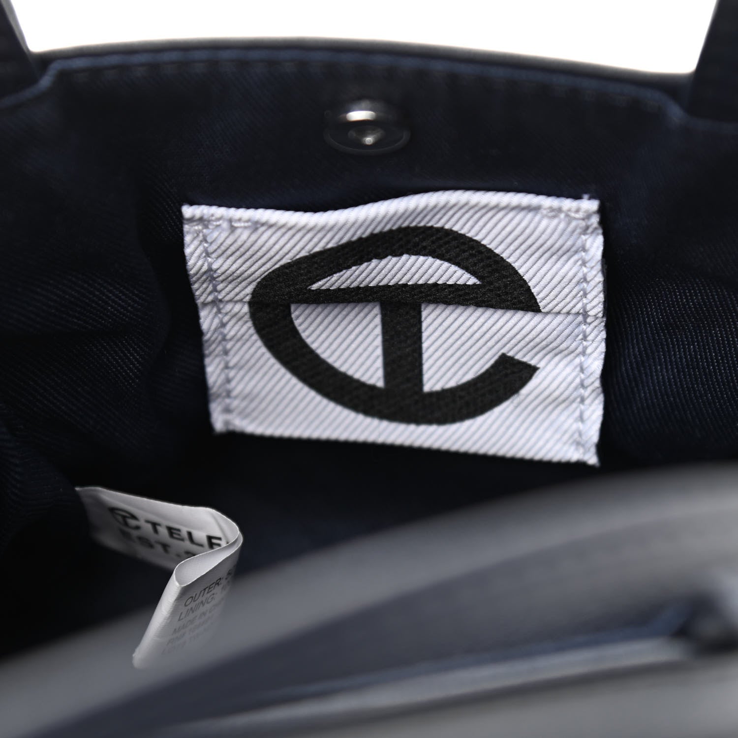 Telfar Vegan Leather Small Shopping Bag Navy 6 of 9