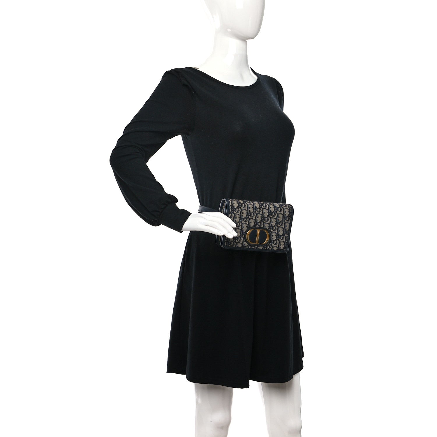 Christian Dior Oblique Montaigne 2-In-1 Pouch Blue 3 of 10