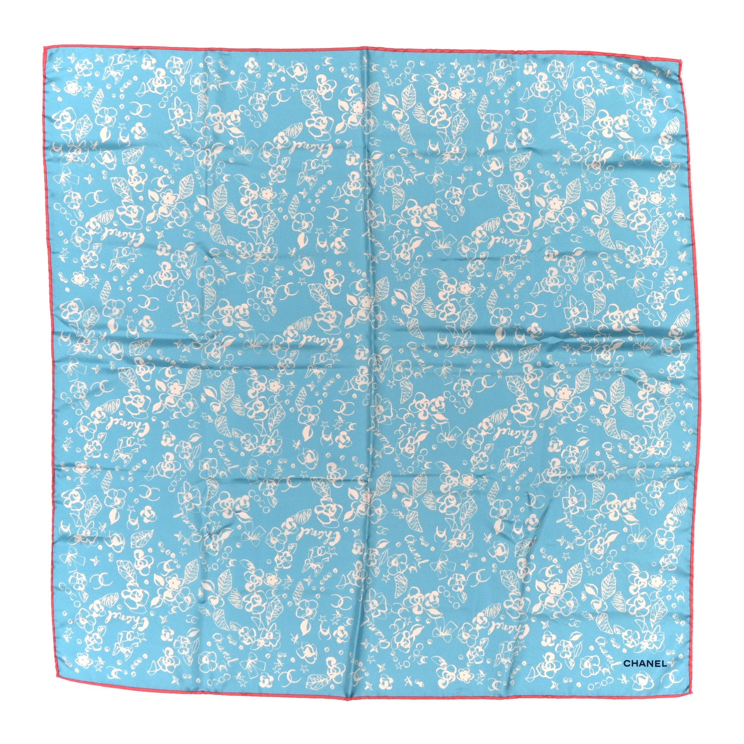 Chanel Silk CC Square Scarf Blue Multicolor 1856564 – FASHIONPHILE