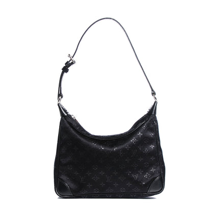 Louis Vuitton Satin Monogram Little Boulogne Black 1 of 7
