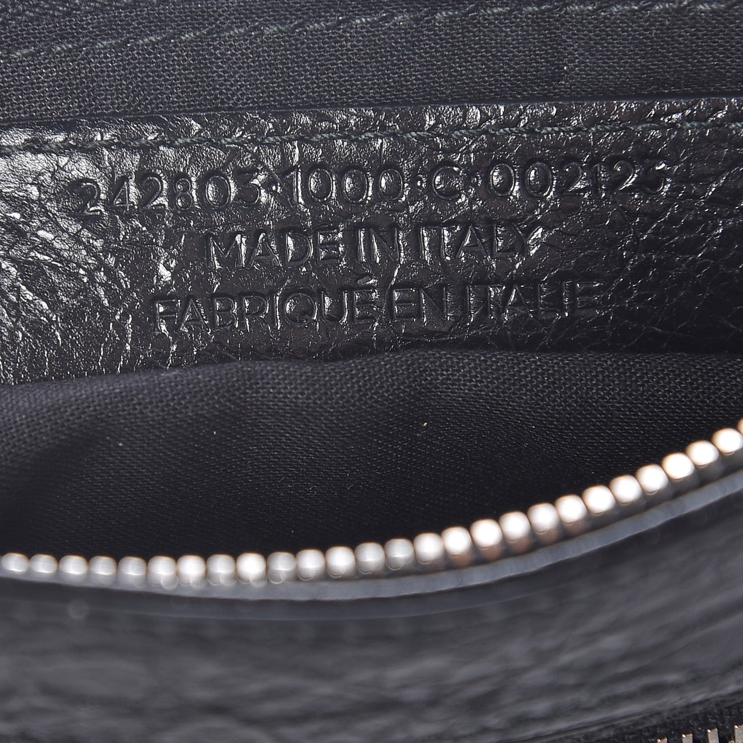 Agneau Classic Silver Hardware Hip Black