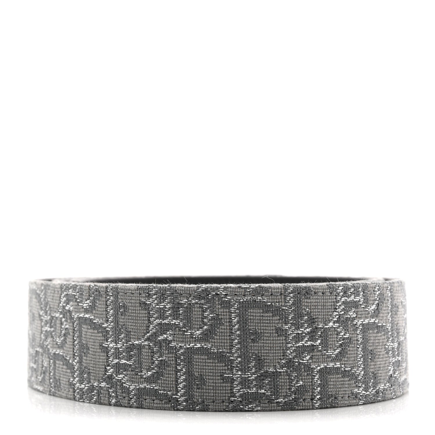 Christian Dior Jacquard Oblique Cosmo Belt 85 34 Silver 2 of 5