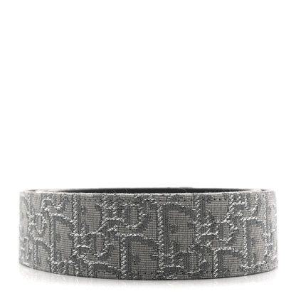 Christian Dior Jacquard Oblique Cosmo Belt 85 34 Silver 2 of 5
