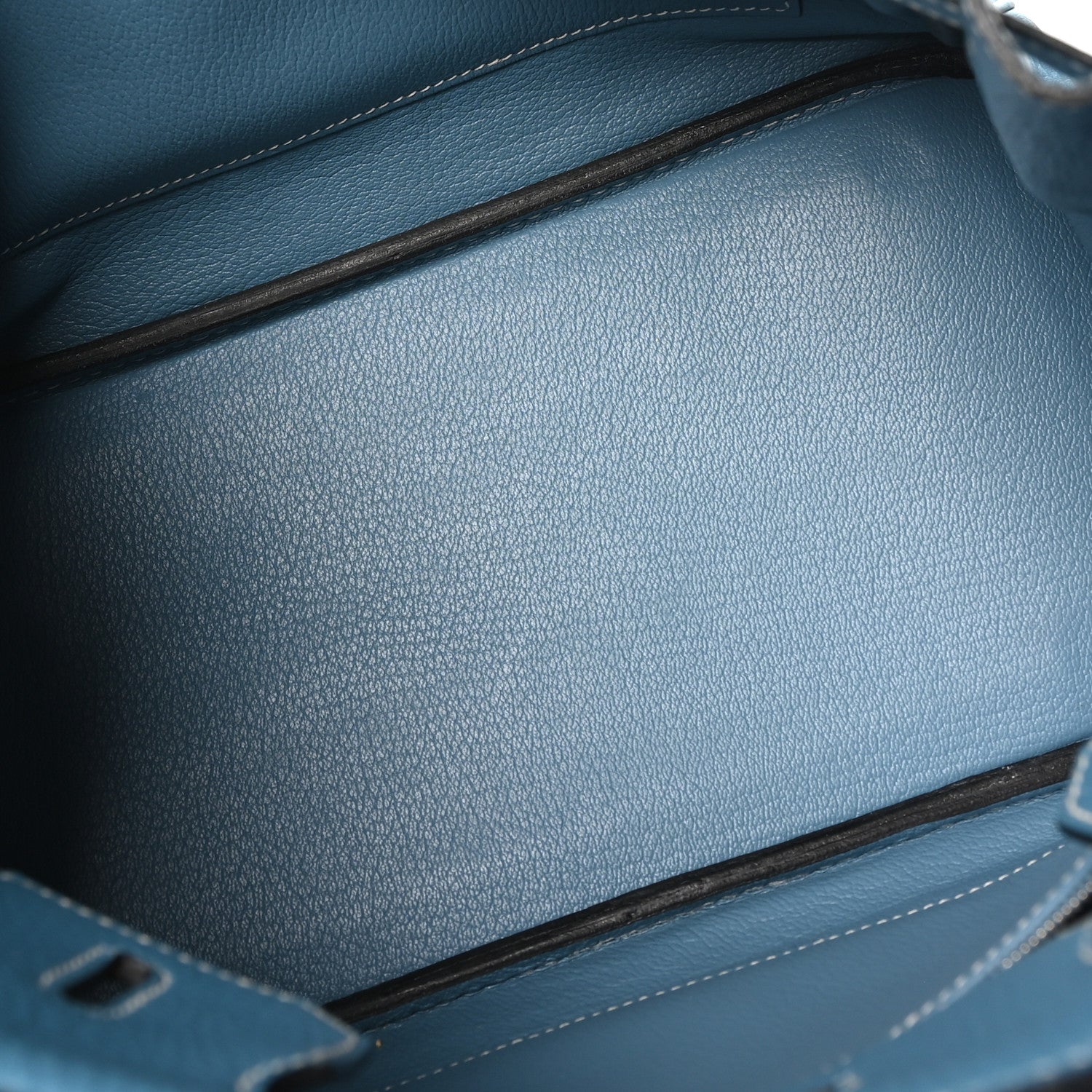 Hermes Taurillon Clemence Birkin 30 Blue Jean 5 of 11