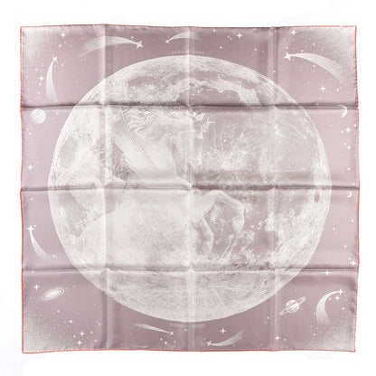Hermes Silk Double Face Clair De Lune Scarf 90 Orange Gris White 2 of 5