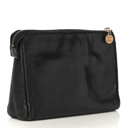 Chanel Caviar Timeless CC Cosmetic Pouch Black 3 of 20