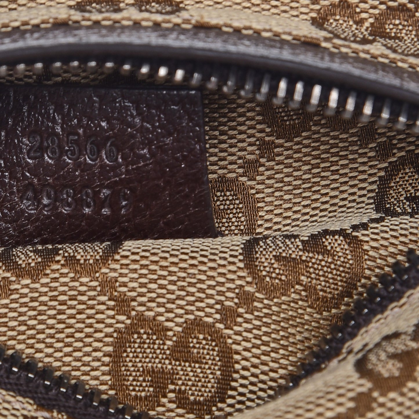 GG Monogram Double Pocket Belt Bag Dark Brown