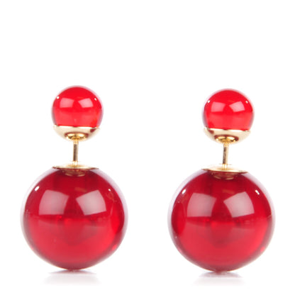 Christian Dior Mise En Dior Tribal Earrings Red 1 of 5
