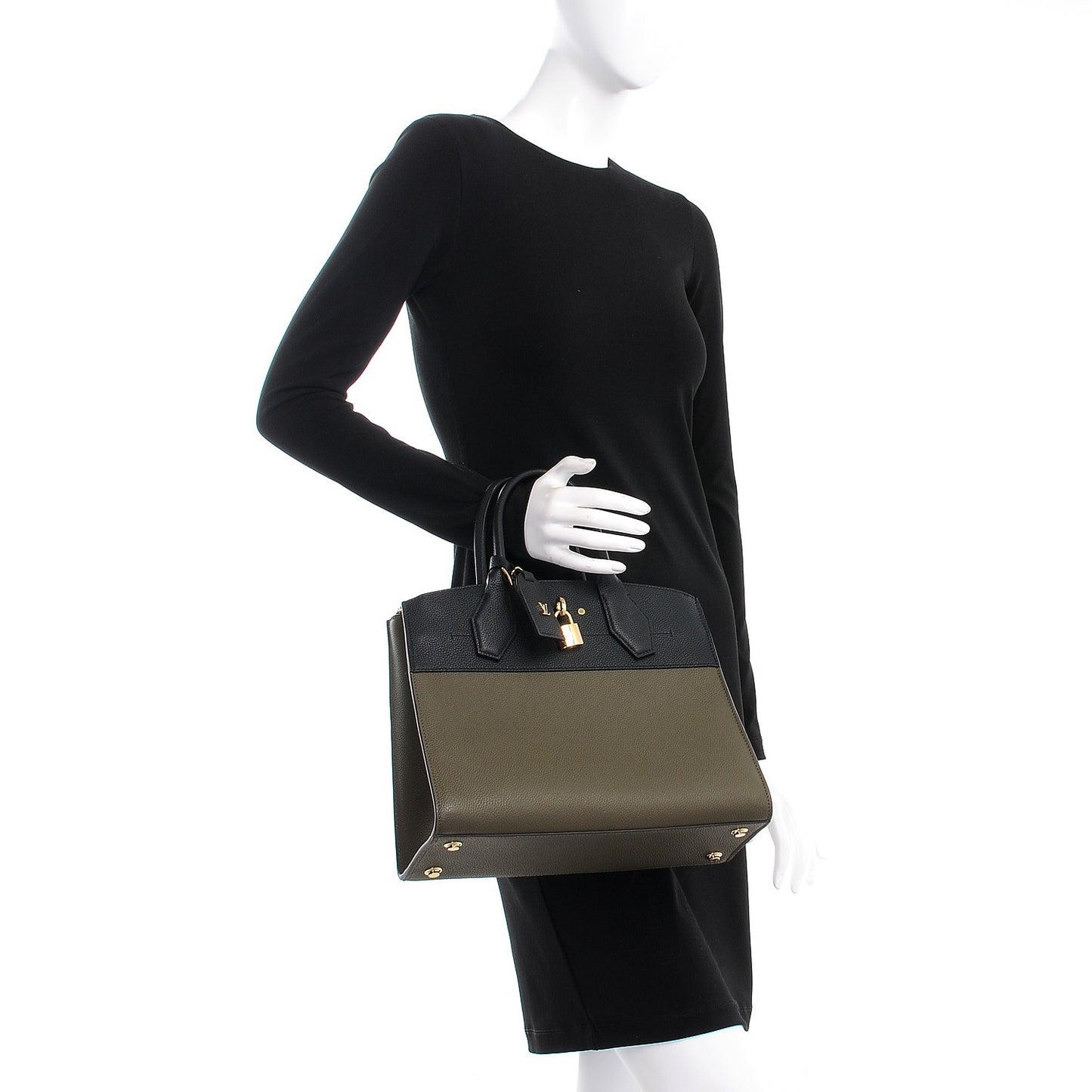 Calfskin City Steamer MM Kaki Black