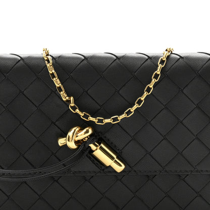 Bottega Veneta Nappa Intrecciato Andiamo Pouch On Chain Black Black 7 of 9