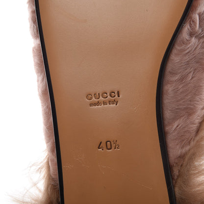 Gucci Shearling Princetown Slippers 40.5 Pink 6 of 8
