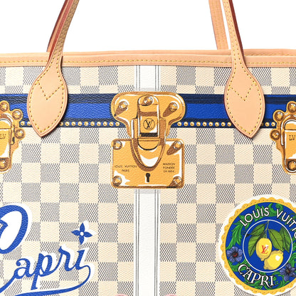 Louis Vuitton Damier Azur Summer Trunks Capri Neverfull MM 9 of 11