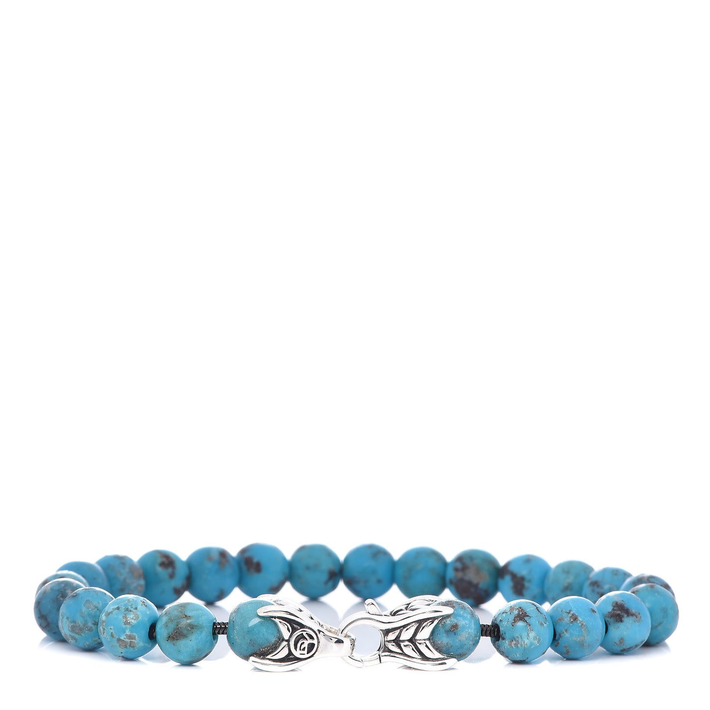 Sterling Silver Turquoise 8mm Spiritual Beads Bracelet