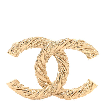Chanel Twisted CC Brooch Light Gold 1 of 3