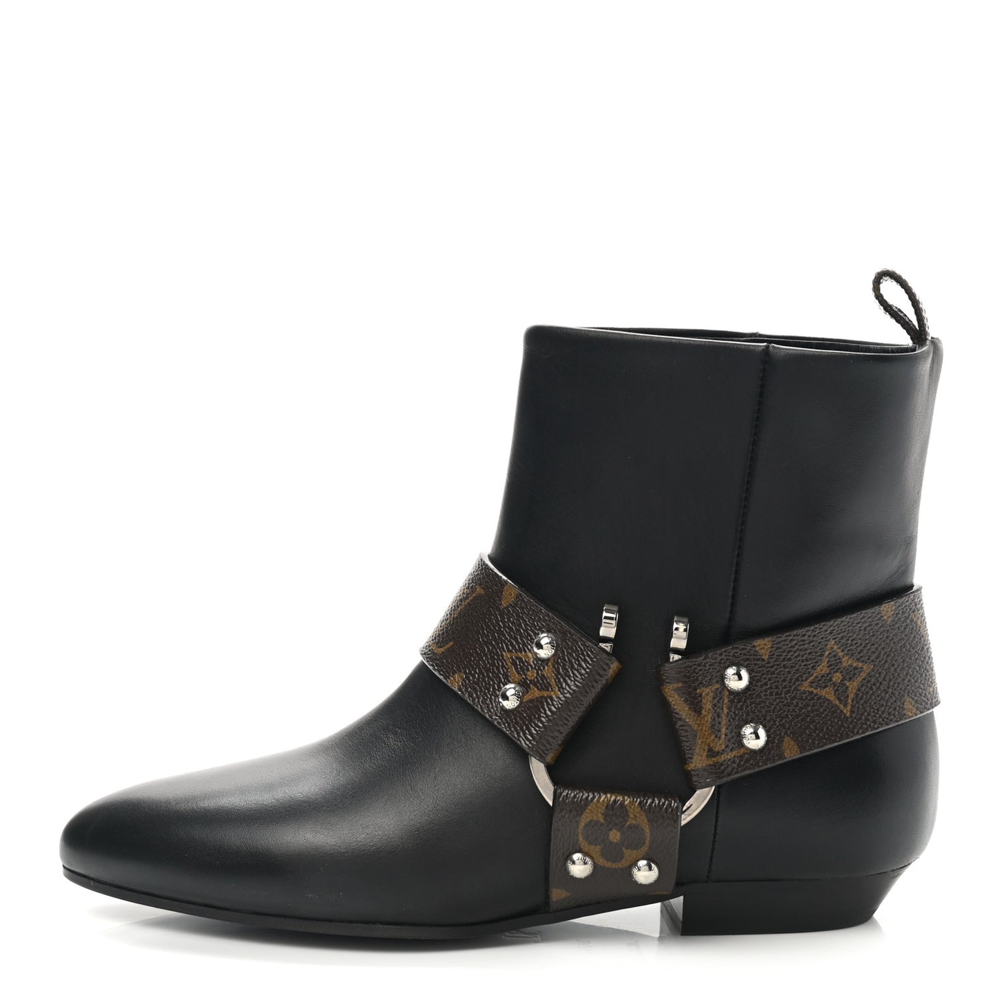 Calfskin Monogram Rhapsody Ankle Boots 36.5 Black