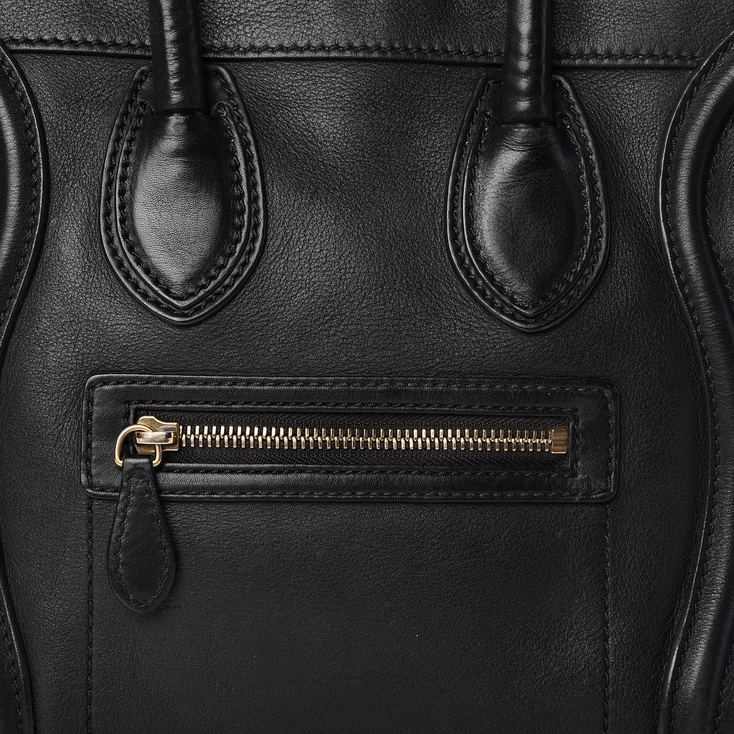 Celine Calfskin Micro Luggage Black 9 of 20