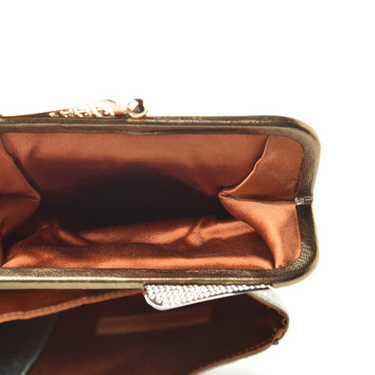 Fendi Lizard Ombre Origami Borderline Clutch Green 6 of 10