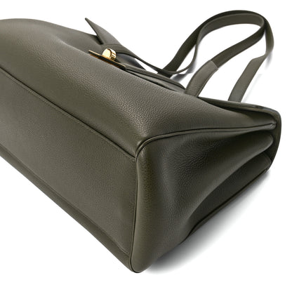 Celine Grained Calfskin Medium Soft 16 Bag Dark Olive 10 of 10