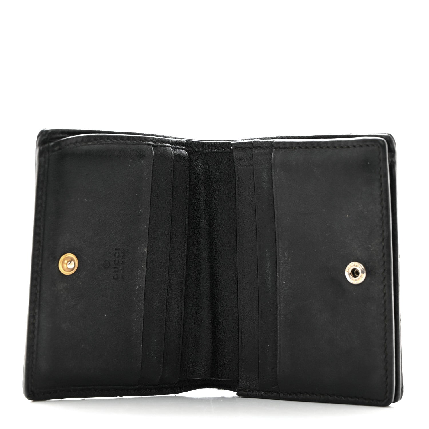Gucci Calfskin Matelasse GG Marmont Card Case Black 5 of 8