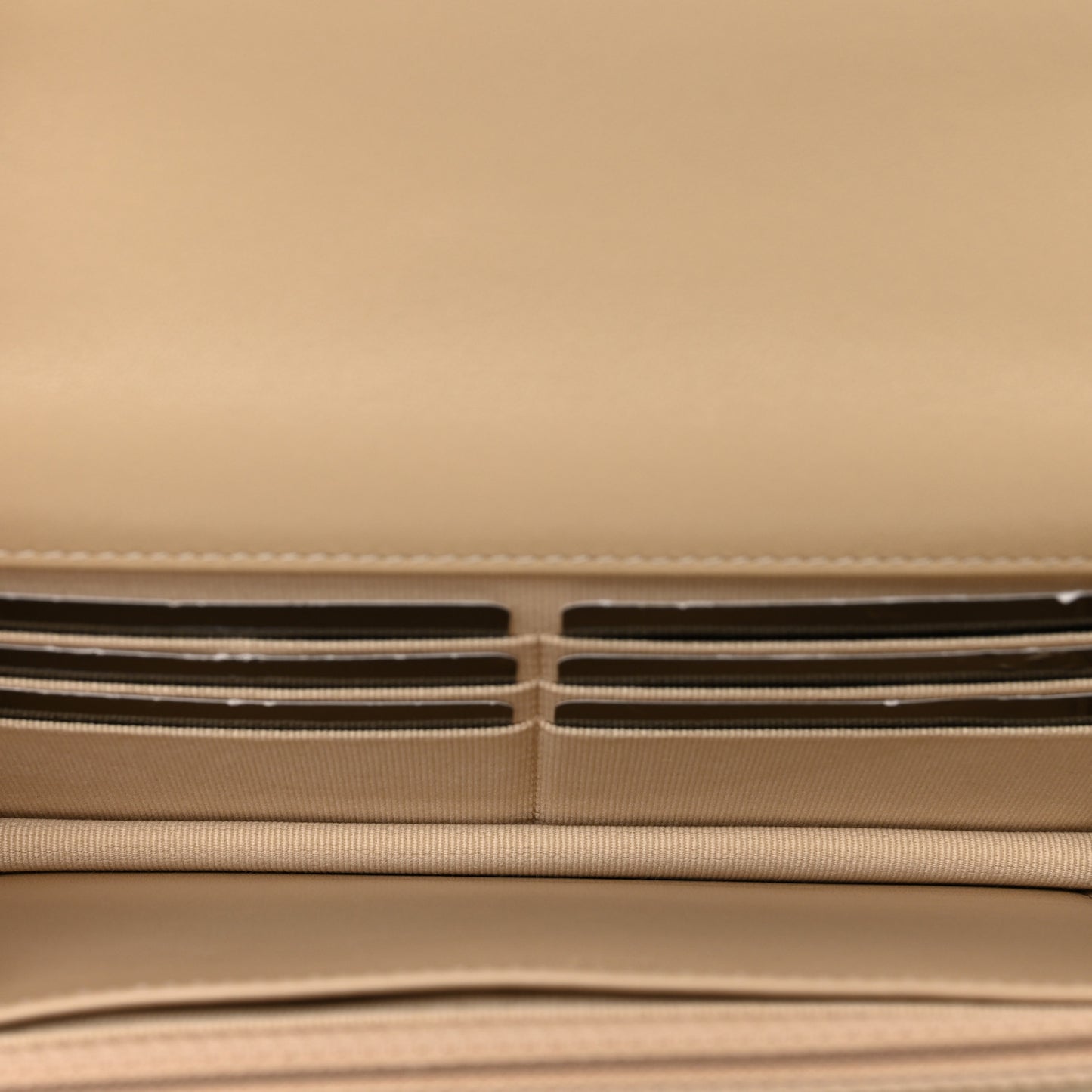 Lambskin Quilted Chanel 19 Wallet On Chain WOC Beige