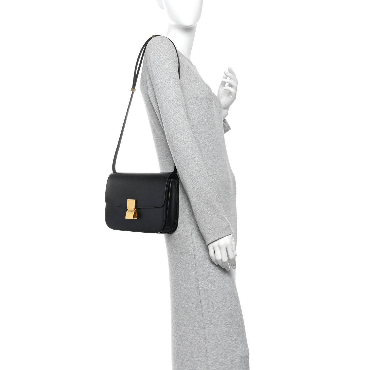 Celine Box Calfskin Medium Classic Box Flap Bag Black 2 of 10