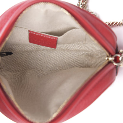 Gucci Pebbled Calfskin Mini Soho Chain Bag Tabasco Red 5 of 11