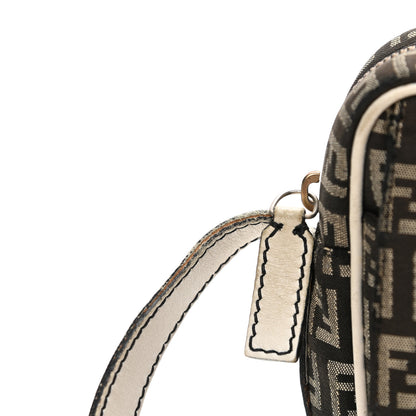 Fendi Zucchino Vitello Crossbody Black White 15 of 17